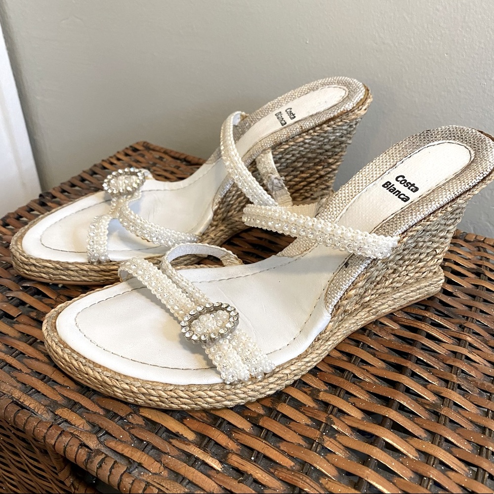 Pearl & Rhinestone Wedges